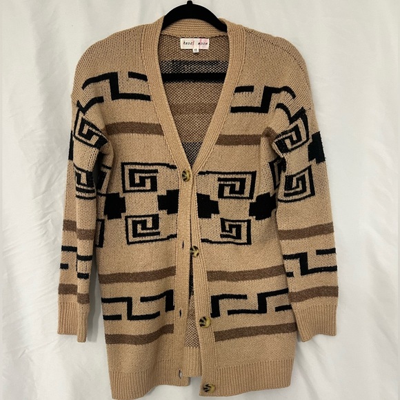 Hazel Moon Sweaters - Hazel Moon Boho Southwestern Print Cardigan